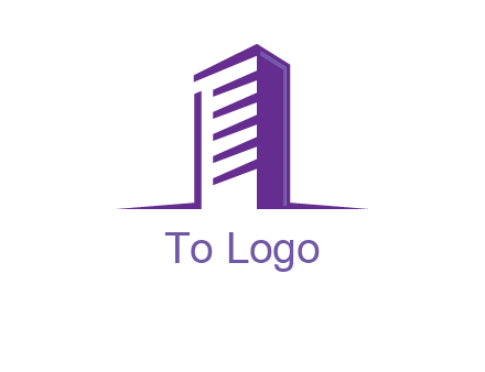 abstract building in perspective logo