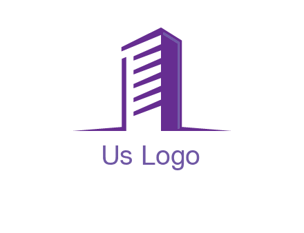 abstract building in perspective logo