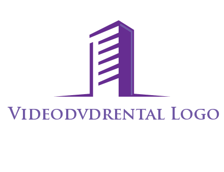 abstract building in perspective logo