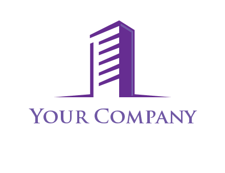 abstract building in perspective logo
