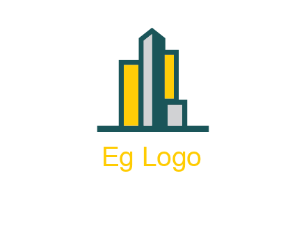 Abstract buildings icon
