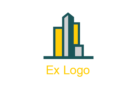 Abstract buildings icon