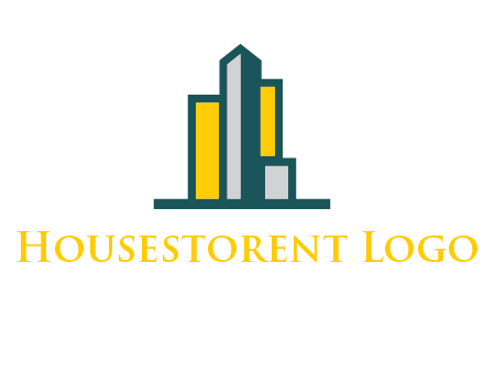 Abstract buildings icon
