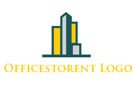 Abstract buildings icon