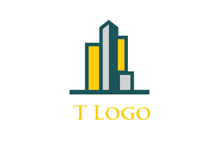Abstract buildings icon