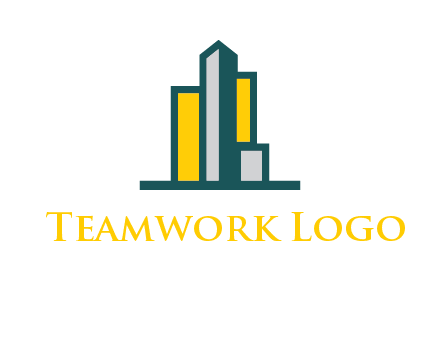 Abstract buildings icon