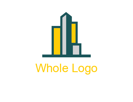 Abstract buildings icon