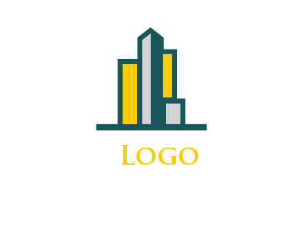 Abstract buildings icon
