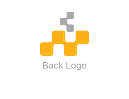 Connecting Pixels forming Letter N logo