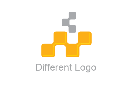 Connecting Pixels forming Letter N logo