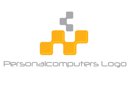 Connecting Pixels forming Letter N logo