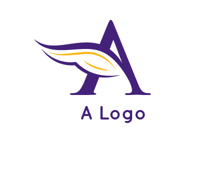 Letter A with a wing logo