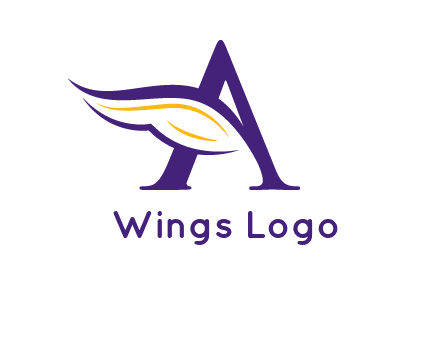Letter A with a wing logo