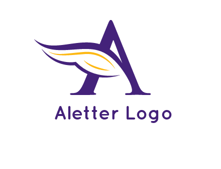 Letter A with a wing logo
