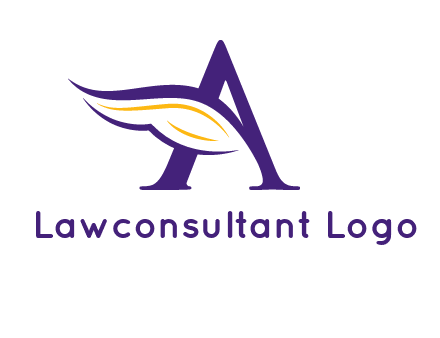 Letter A with a wing logo