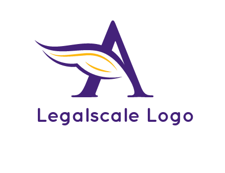 Letter A with a wing logo