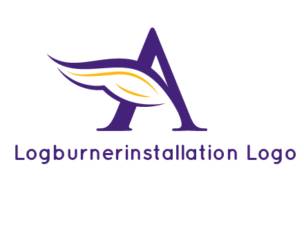 Letter A with a wing logo