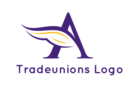 Letter A with a wing logo