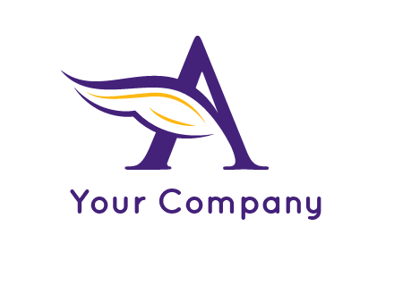 Letter A with a wing logo