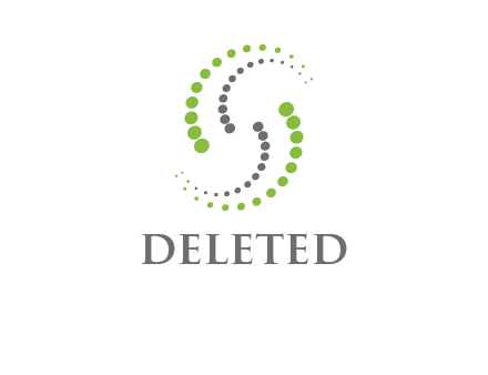 Dots forming Letter S Logo
