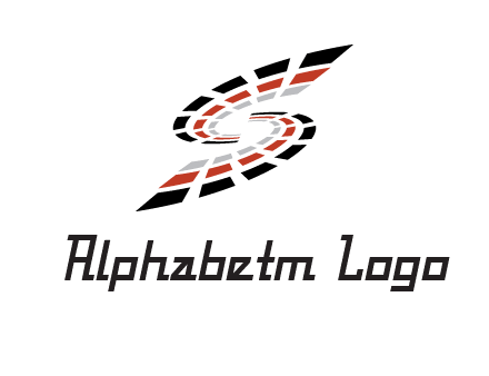 Digital bars forming letter S logo