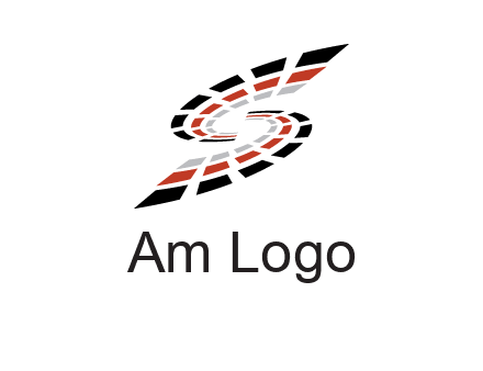 Digital bars forming letter S logo