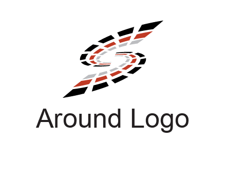 Digital bars forming letter S logo