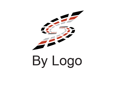 Digital bars forming letter S logo