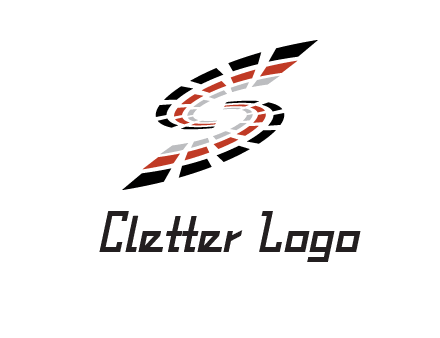 Digital bars forming letter S logo