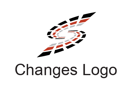 Digital bars forming letter S logo