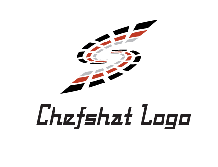 Digital bars forming letter S logo