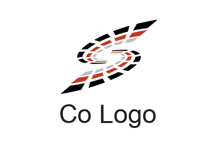 Digital bars forming letter S logo