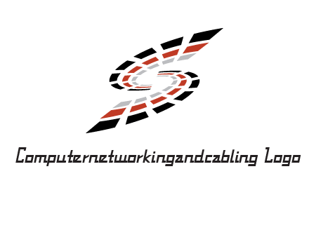 Digital bars forming letter S logo