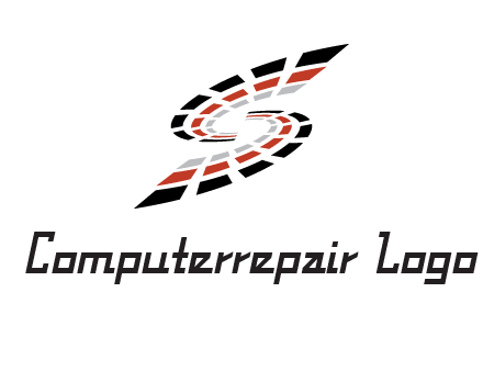 Digital bars forming letter S logo