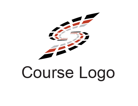 Digital bars forming letter S logo
