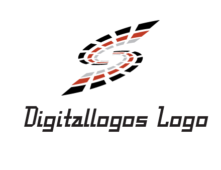 Digital bars forming letter S logo