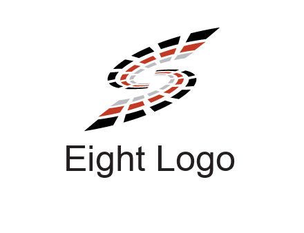 Digital bars forming letter S logo