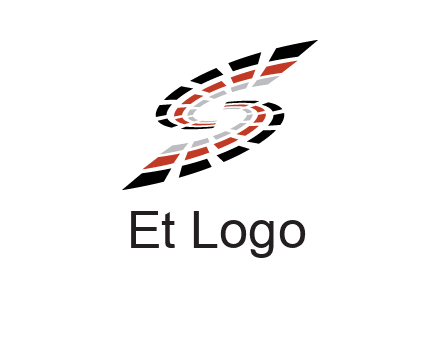 Digital bars forming letter S logo