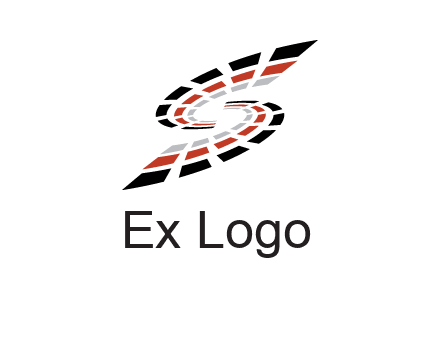 Digital bars forming letter S logo
