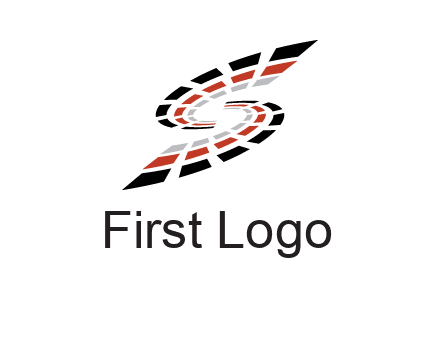 Digital bars forming letter S logo