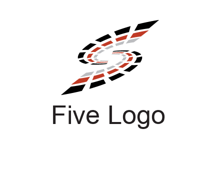 Digital bars forming letter S logo