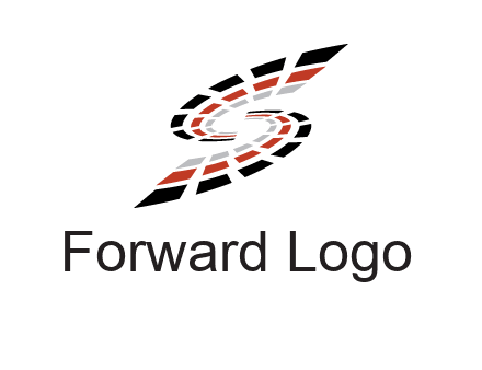 Digital bars forming letter S logo