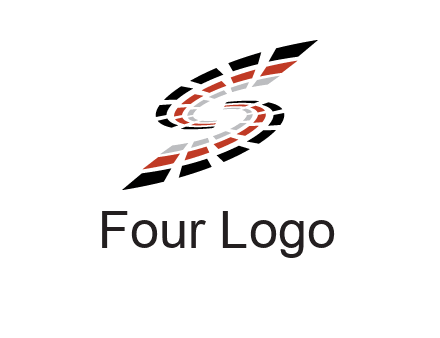 Digital bars forming letter S logo