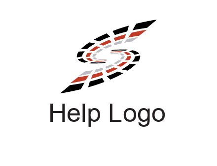 Digital bars forming letter S logo