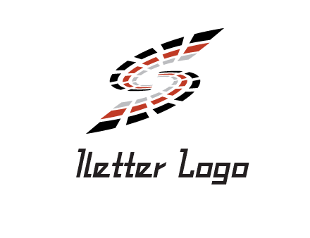 Digital bars forming letter S logo