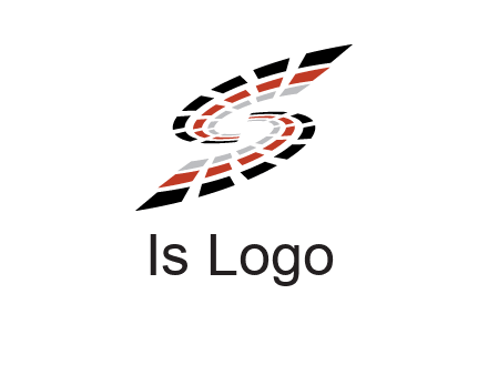 Digital bars forming letter S logo