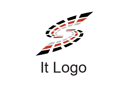 Digital bars forming letter S logo