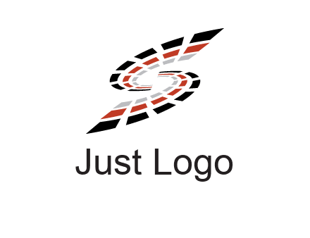 Digital bars forming letter S logo