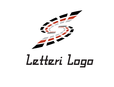 Digital bars forming letter S logo