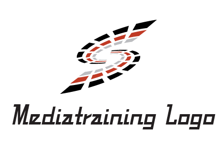Digital bars forming letter S logo